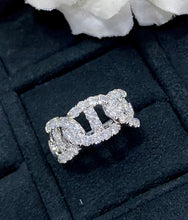 Load image into Gallery viewer, LUOWEND 18K White Gold Real Natural Diamond Ring for Women
