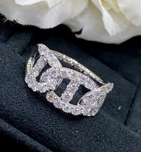 Load image into Gallery viewer, LUOWEND 18K White Gold Real Natural Diamond Ring for Women