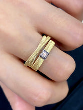 Load image into Gallery viewer, LUOWEND 18K Yellow Gold Real Natural Diamond Ring for Women