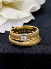 Load image into Gallery viewer, LUOWEND 18K Yellow Gold Real Natural Diamond Ring for Women