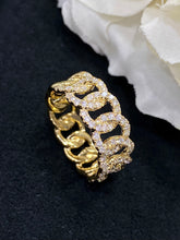 Load image into Gallery viewer, LUOWEND 18K Yellow Gold Real Natural Diamond Ring for Women