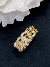 Load image into Gallery viewer, LUOWEND 18K Yellow Gold Real Natural Diamond Ring for Women