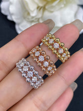 Load image into Gallery viewer, LUOWEND 18K Gold Real Natural Diamond Ring for Women