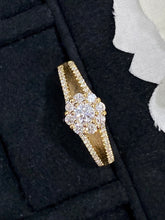 Load image into Gallery viewer, LUOWEND 18K Yellow Gold Real Natural Diamond Ring for Women