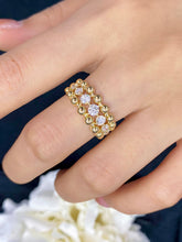 Load image into Gallery viewer, LUOWEND 18K Gold Real Natural Diamond Ring for Women