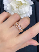 Load image into Gallery viewer, LUOWEND 18K Gold Real Natural Diamond Ring for Women