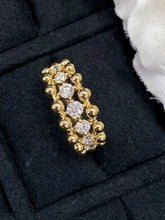 Load image into Gallery viewer, LUOWEND 18K Gold Real Natural Diamond Ring for Women