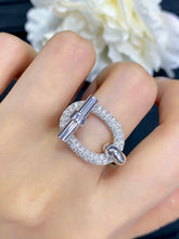 Load image into Gallery viewer, LUOWEND 18K Gold Real Natural Diamond Ring for Women