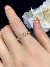 Load image into Gallery viewer, LUOWEND 18K Yellow Gold Real Natural Diamond Ring for Women