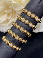 Load image into Gallery viewer, LUOWEND 18K Yellow Gold Real Natural Diamond Ring for Women