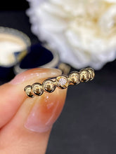 Load image into Gallery viewer, LUOWEND 18K Yellow Gold Real Natural Diamond Ring for Women