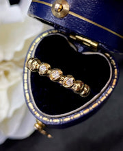 Load image into Gallery viewer, LUOWEND 18K Yellow Gold Real Natural Diamond Ring for Women