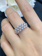 Load image into Gallery viewer, LUOWEND 18K White Gold Real Natural Diamond Ring for Women
