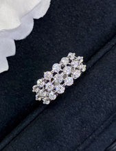 Load image into Gallery viewer, LUOWEND 18K White Gold Real Natural Diamond Ring for Women