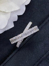 Load image into Gallery viewer, LUOWEND 18K White Gold Real Natural Diamond Ring for Women