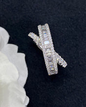 Load image into Gallery viewer, LUOWEND 18K White Gold Real Natural Diamond Ring for Women