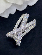 Load image into Gallery viewer, LUOWEND 18K White Gold Real Natural Diamond Ring for Women
