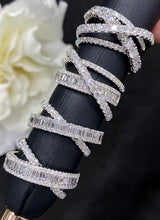 Load image into Gallery viewer, LUOWEND 18K White Gold Real Natural Diamond Ring for Women