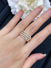 Load image into Gallery viewer, LUOWEND 18K Yellow Gold Real Natural Diamond Ring for Women