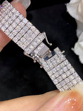 Load image into Gallery viewer, LUOWEND 18K White Gold Real Natural Diamond Bracelet for Women