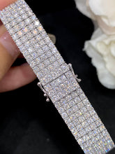 Load image into Gallery viewer, LUOWEND 18K White Gold Real Natural Diamond Bracelet for Women