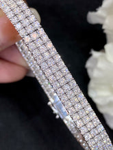 Load image into Gallery viewer, LUOWEND 18K White Gold Real Natural Diamond Bracelet for Women