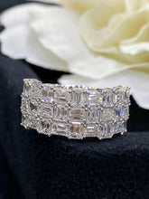 Load image into Gallery viewer, LUOWEND 18K White Gold Real Natural Diamond Ring for Women