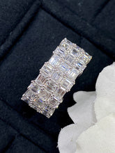 Load image into Gallery viewer, LUOWEND 18K White Gold Real Natural Diamond Ring for Women