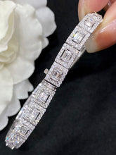 Load image into Gallery viewer, LUOWEND 18K White Gold Real Natural Diamond Bracelet for Women
