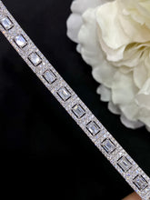 Load image into Gallery viewer, LUOWEND 18K White Gold Real Natural Diamond Bracelet for Women
