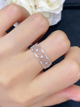 Load image into Gallery viewer, LUOWEND 18K White Gold Real Natural Diamond Ring for Women