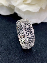 Load image into Gallery viewer, LUOWEND 18K White Gold Real Natural Diamond Ring for Women