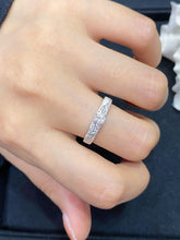 Load image into Gallery viewer, LUOWEND 18K White Gold Real Natural Diamond Ring for Women
