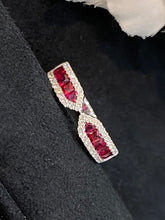 Load image into Gallery viewer, LUOWEND 18K White Gold Real Natural Ruby Gemstone Ring for Women