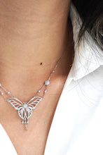 Load image into Gallery viewer, LUOWEND 18K White Gold Real Natural Diamond Pendant Necklace for Women