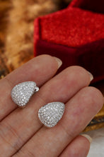 Load image into Gallery viewer, LUOWEND 18K White Gold Real Natural Diamond Hoop Earrings for Women