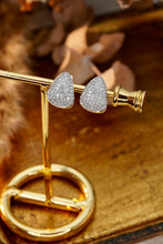 Load image into Gallery viewer, LUOWEND 18K White Gold Real Natural Diamond Hoop Earrings for Women