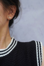 Load image into Gallery viewer, LUOWEND 18K White Gold Real Natural Diamond Stud Earrings for Women