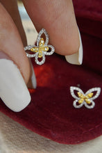 Load image into Gallery viewer, LUOWEND 18K White Gold Real Natural Diamond Stud Earrings for Women
