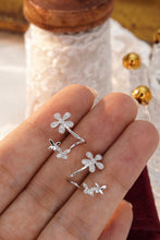 Load image into Gallery viewer, LUOWEND 18K White Gold Real Natural Diamond Stud Earrings for Women