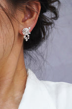 Load image into Gallery viewer, LUOWEND 18K White Gold Real Natural Diamond Stud Earrings for Women