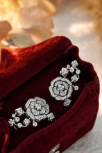 Load image into Gallery viewer, LUOWEND 18K White Gold Real Natural Diamond Stud Earrings for Women