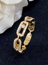 Load image into Gallery viewer, LUOWEND 18K Yellow or Rose Gold Real Natural Diamond Ring for Women