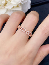 Load image into Gallery viewer, LUOWEND 18K Yellow or Rose Gold Real Natural Diamond Ring for Women