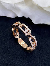 Load image into Gallery viewer, LUOWEND 18K Yellow or Rose Gold Real Natural Diamond Ring for Women
