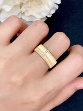 Load image into Gallery viewer, LUOWEND 18K Yellow Gold Real Natural Diamond Ring for Women