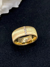 Load image into Gallery viewer, LUOWEND 18K Yellow Gold Real Natural Diamond Ring for Women