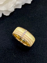 Load image into Gallery viewer, LUOWEND 18K Yellow Gold Real Natural Diamond Ring for Women