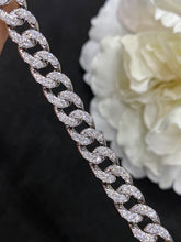 Load image into Gallery viewer, LUOWEND 18K White Gold Real Natural Diamond Bracelet for Women