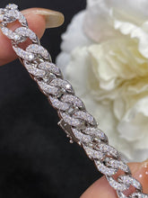 Load image into Gallery viewer, LUOWEND 18K White Gold Real Natural Diamond Bracelet for Women